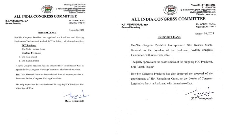 Congress Strategic Appointments A Bold Move for Upcoming State Elections